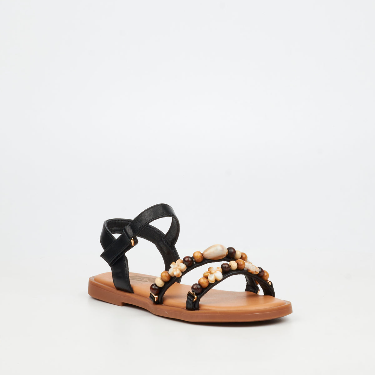 Little Miss Black Anna 1 Flat Sandal - Black