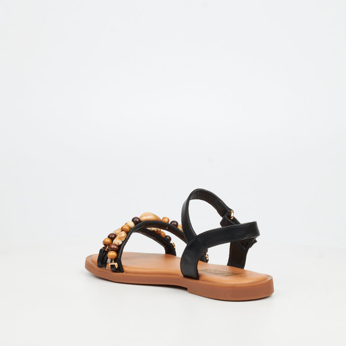 Little Miss Black Anna 1 Flat Sandal - Black