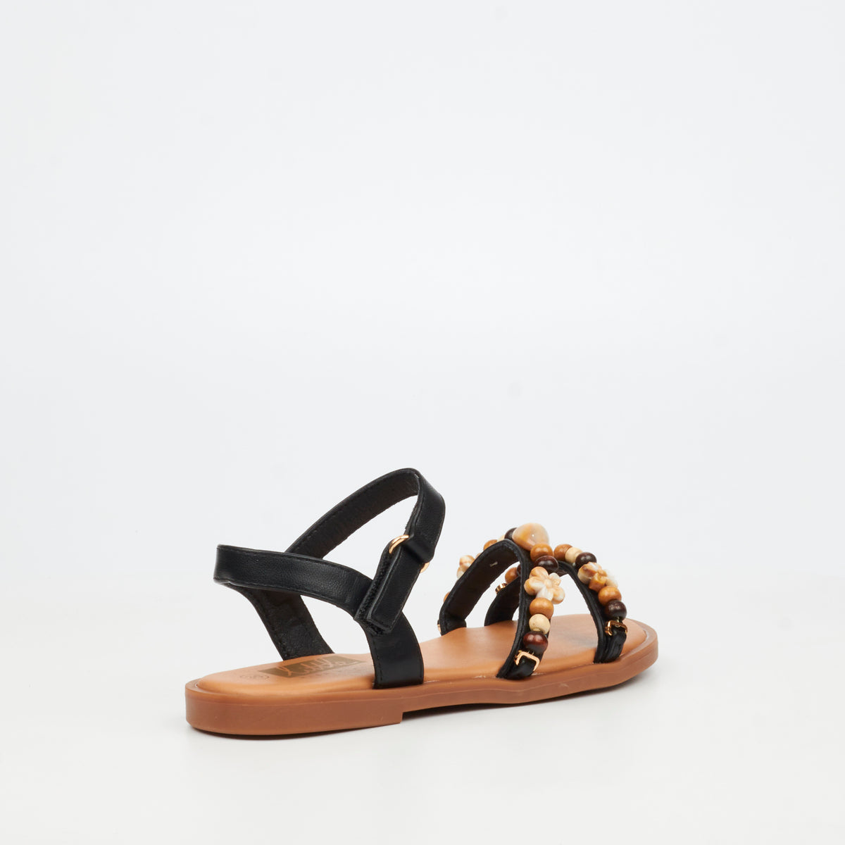 Little Miss Black Anna 1 Flat Sandal - Black