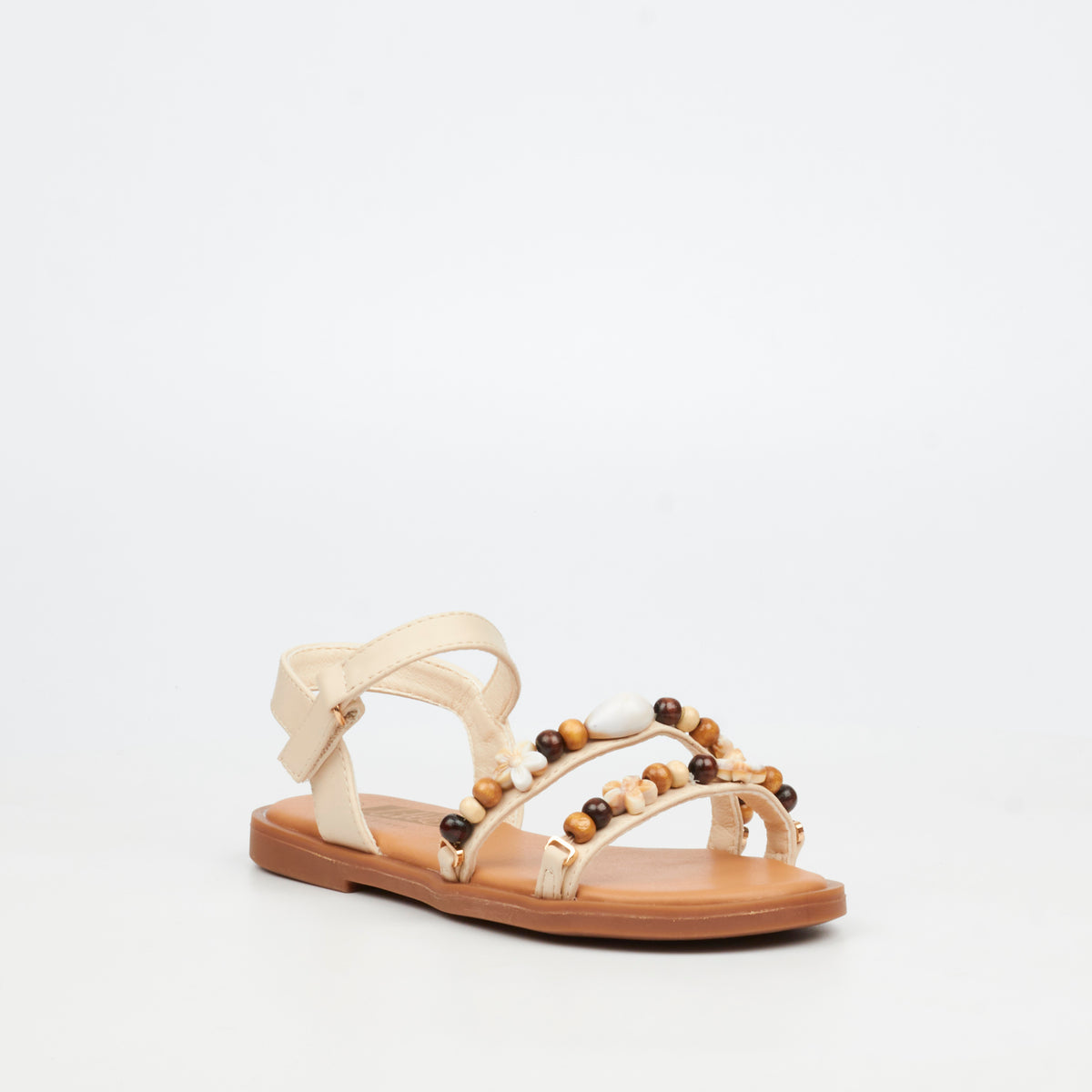 Little Miss Black Anna 1 Flat Sandal - Natural