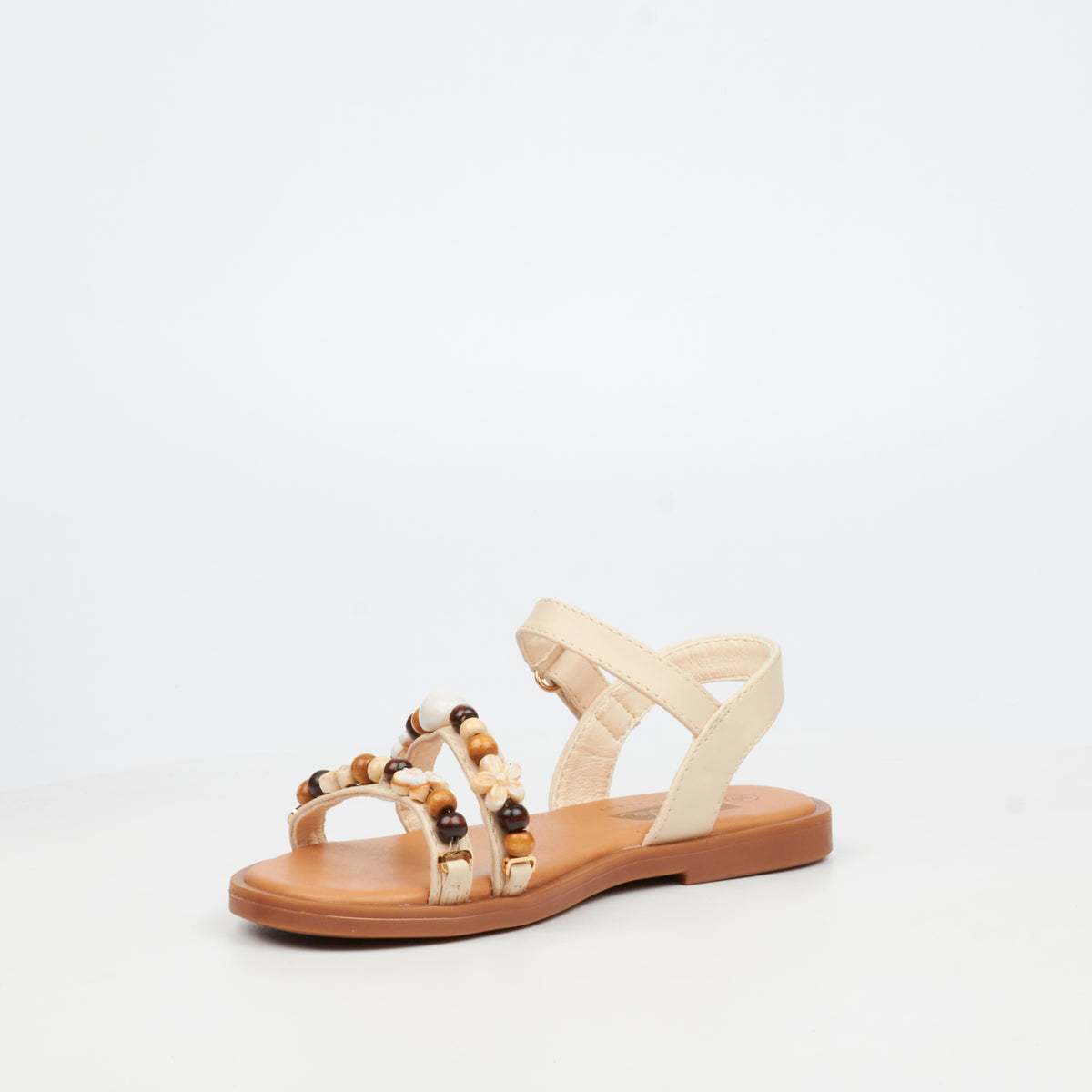 Little Miss Black Anna 1 Flat Sandal - Natural