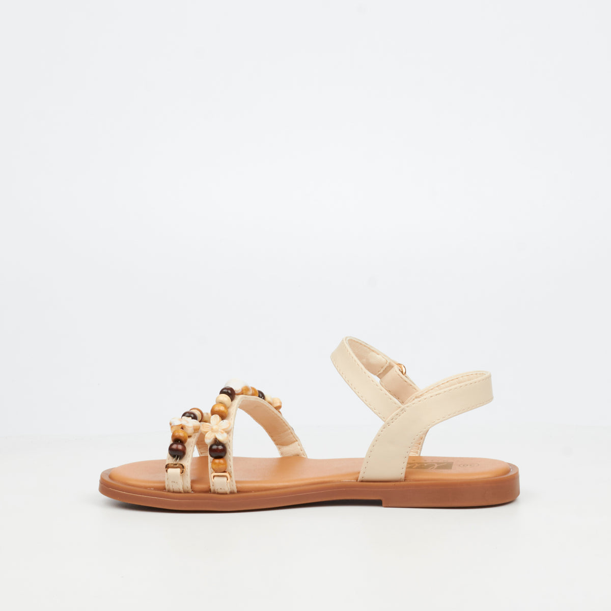 Little Miss Black Anna 1 Flat Sandal - Natural