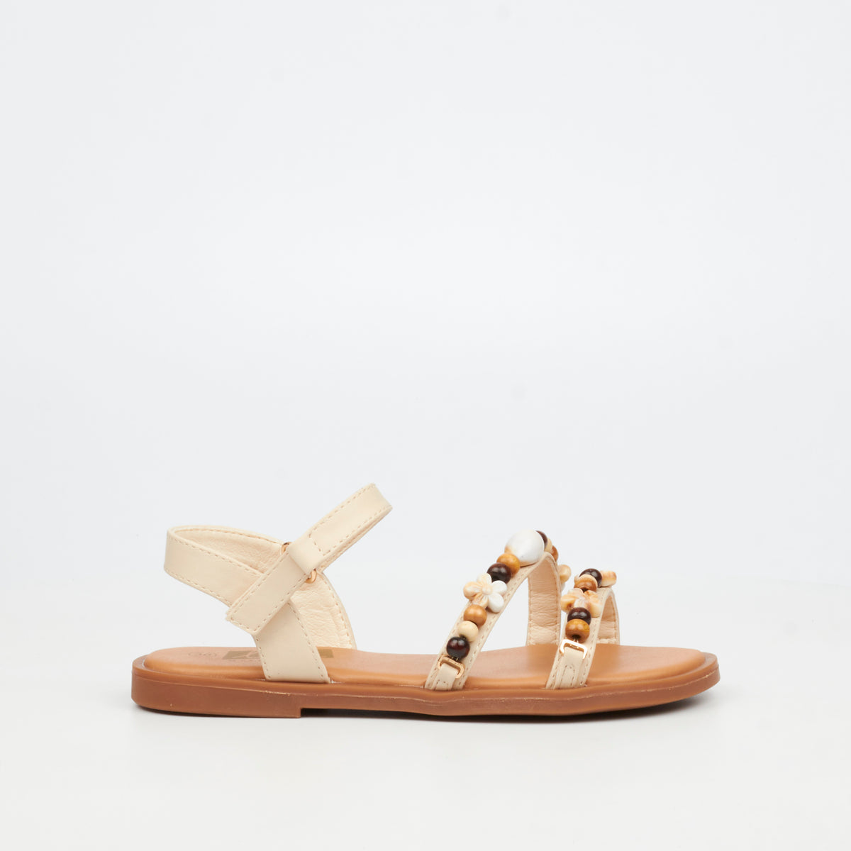 Little Miss Black Anna 1 Flat Sandal - Natural