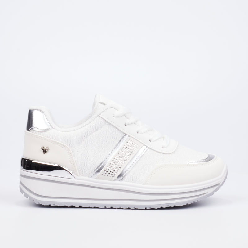 Butterfly Feet Apexx 1 Sneaker - White footwear Butterfly Feet   