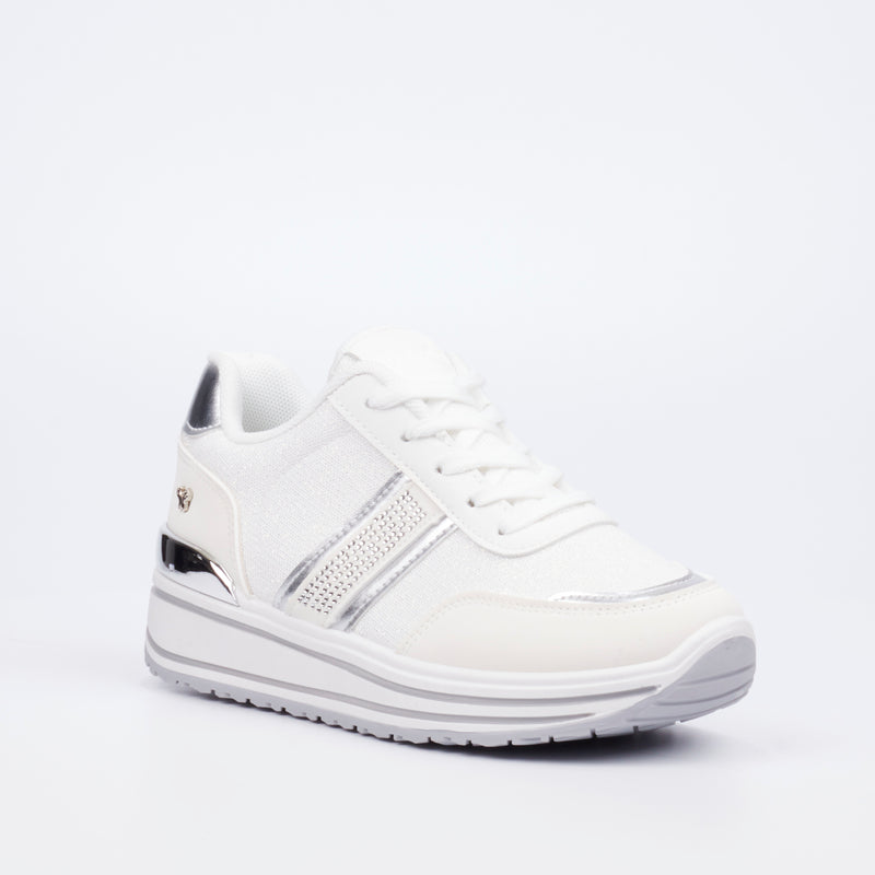 Butterfly Feet Apexx 1 Sneaker - White footwear Butterfly Feet   