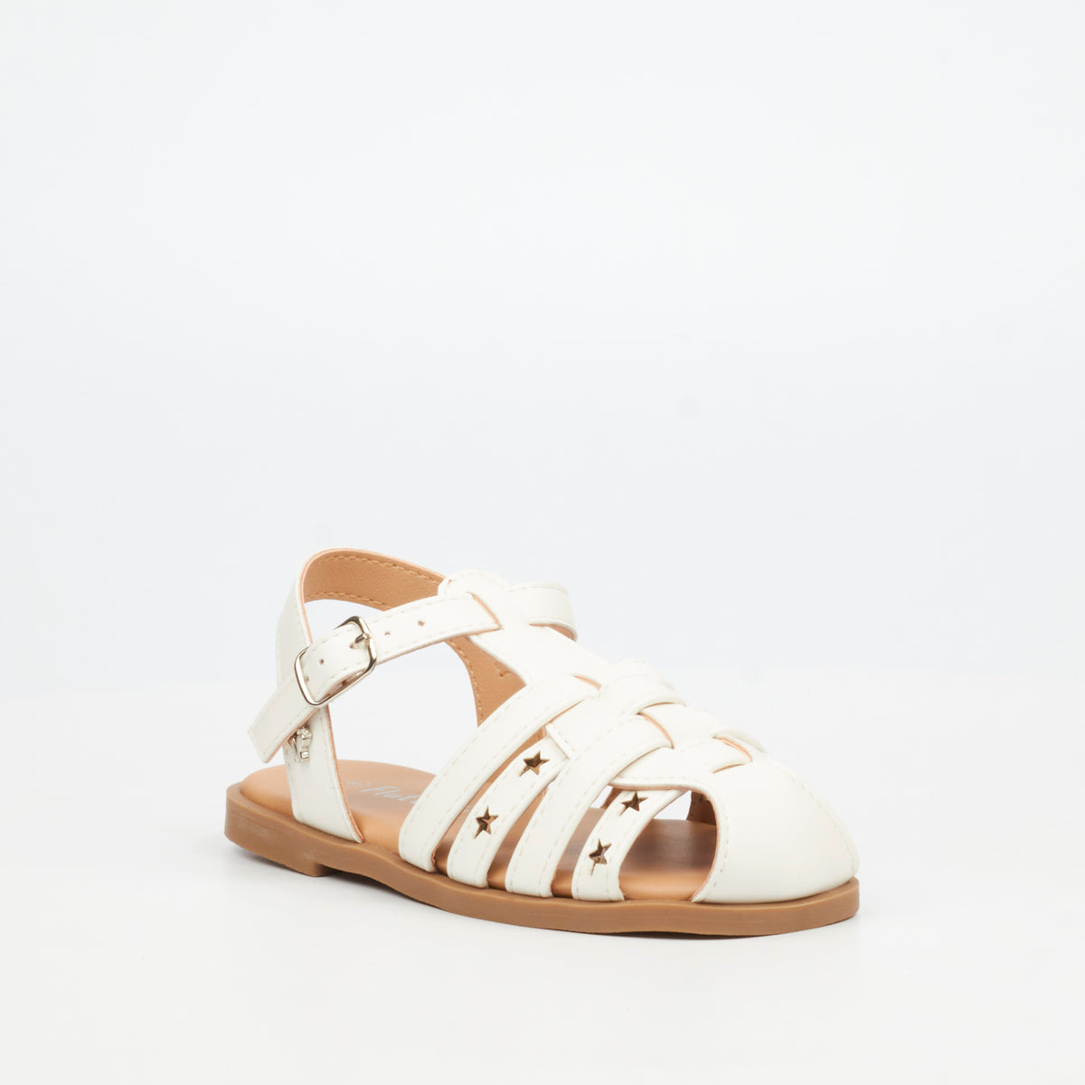 Flutterby Ariel 3 Flat Sandal - White (Infants)