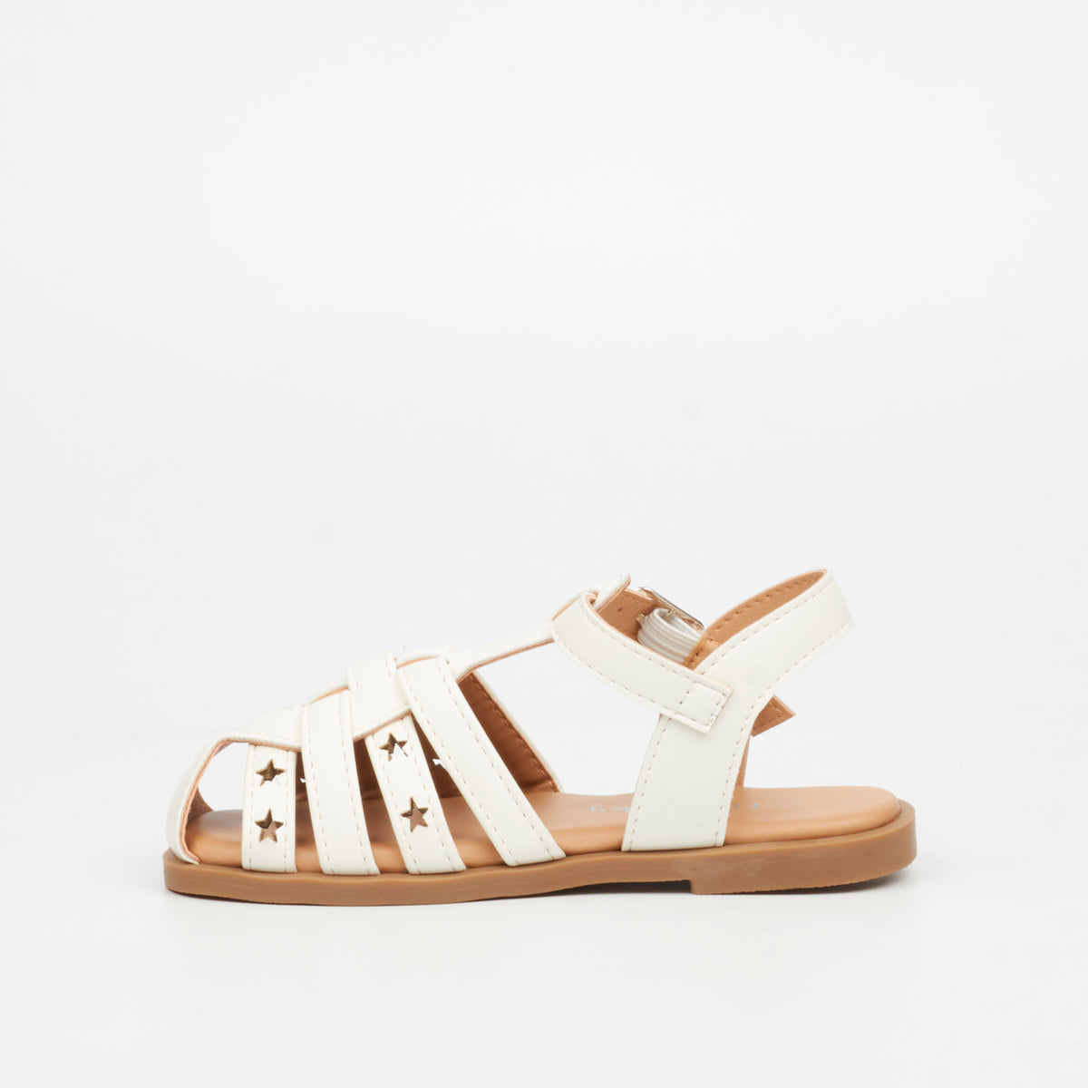 Flutterby Ariel 3 Flat Sandal - White (Infants)