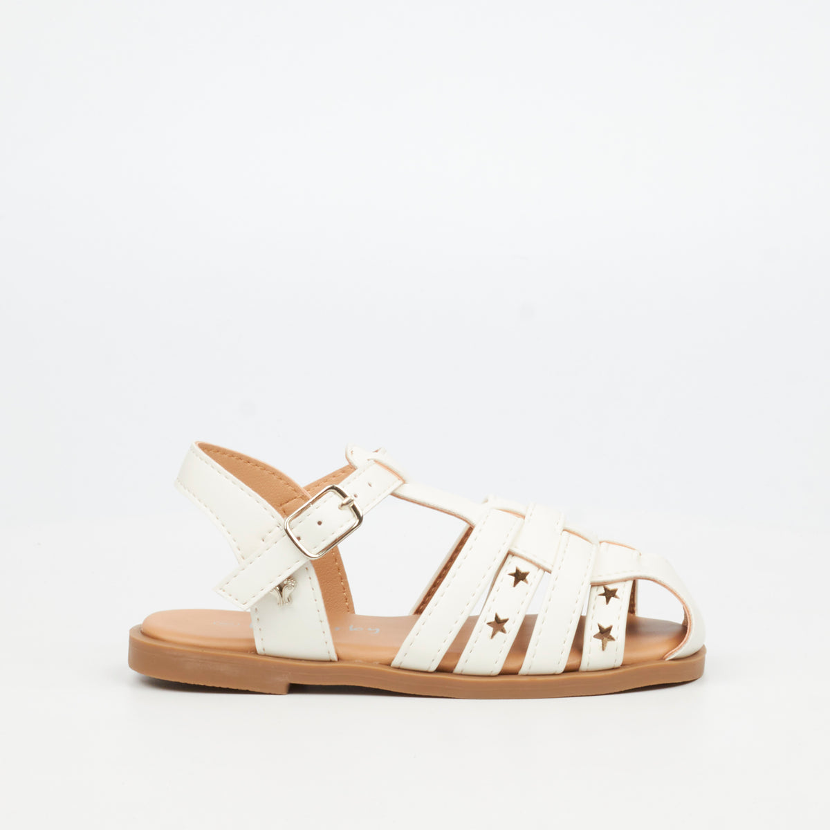 Flutterby Ariel 3 Flat Sandal - White (Infants)