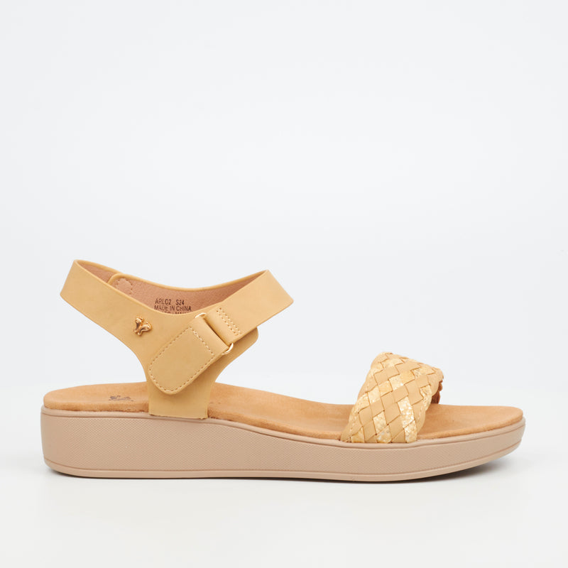 Butterfly Feet Arlo 2 Flatform - Beige footwear Butterfly Feet   