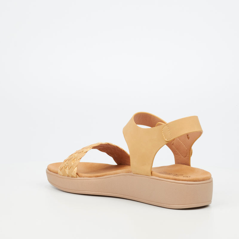 Butterfly Feet Arlo 2 Flatform - Beige footwear Butterfly Feet   