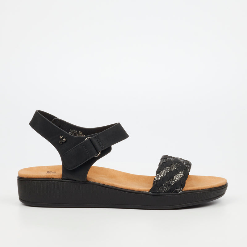 Butterfly Feet Arlo 2 Flatform - Black footwear Butterfly Feet   