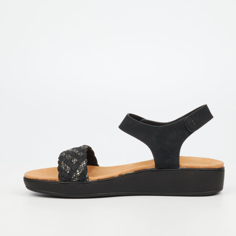 Butterfly Feet Arlo 2 Flatform - Black footwear Butterfly Feet   