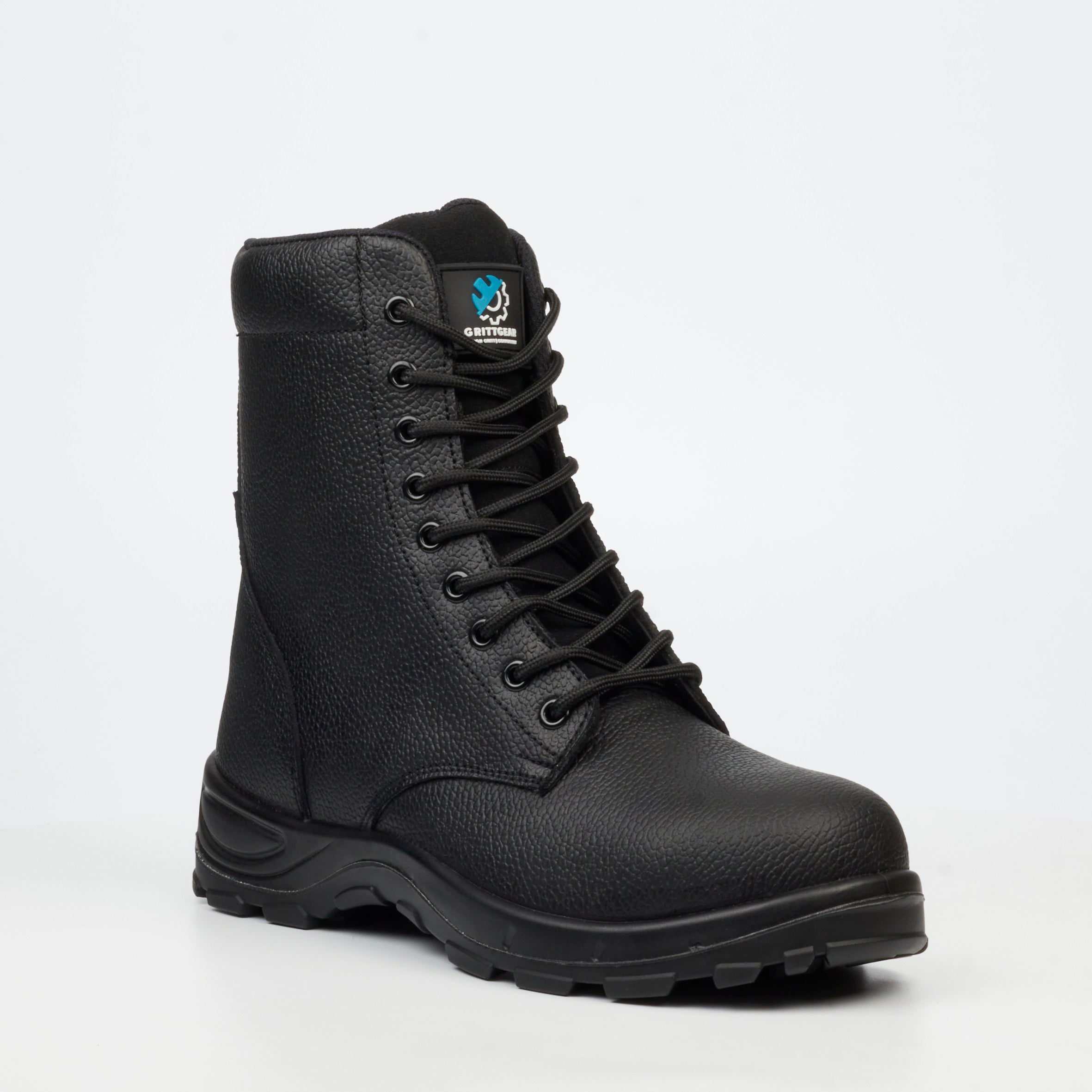 Grittgear Assalt 1 Genuine Leather Ankle Boot - Black safety Grittgear
