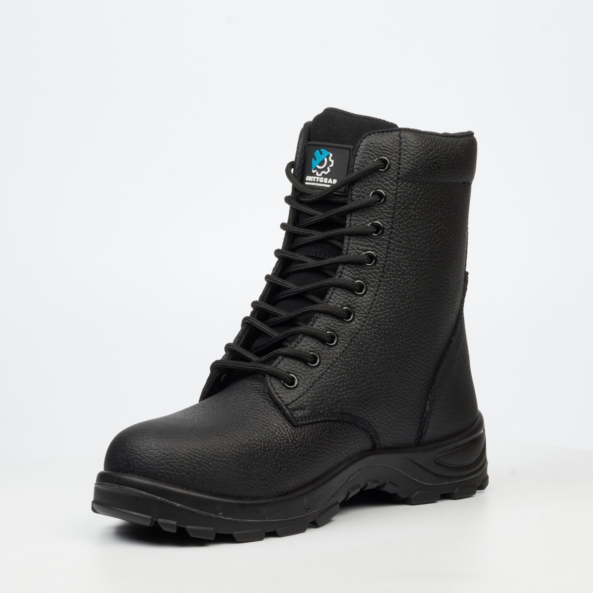 Grittgear Assalt 1 Genuine Leather Ankle Boot - Black safety Grittgear