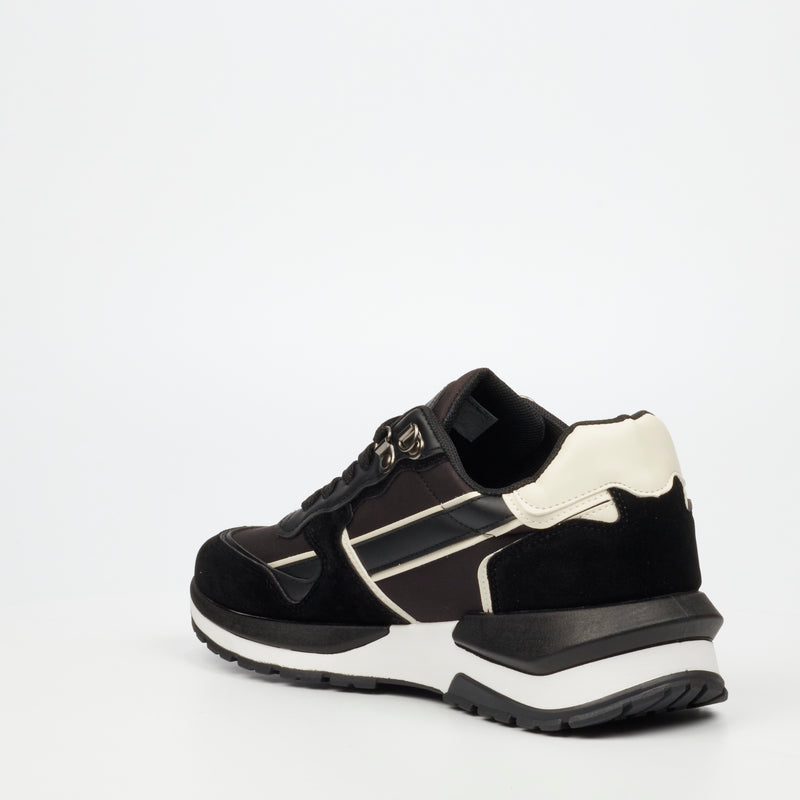 Urbanart Athene 1 Faux Nubuck/Nylon Sneaker - Black footwear UBRT