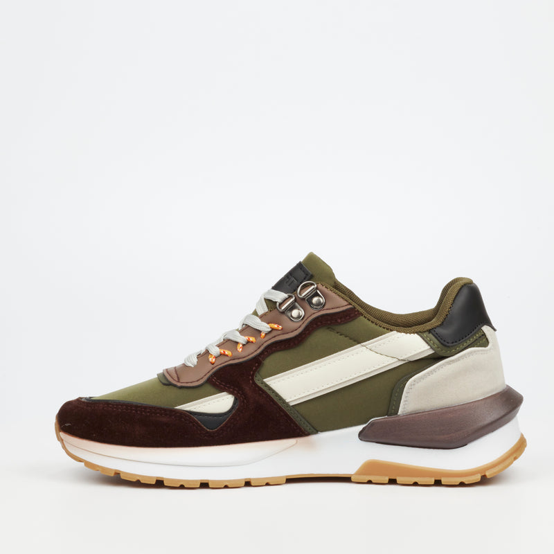 Urbanart Athene 1 Faux Nubuck / Nylon Sneaker - Olive footwear UBRT   