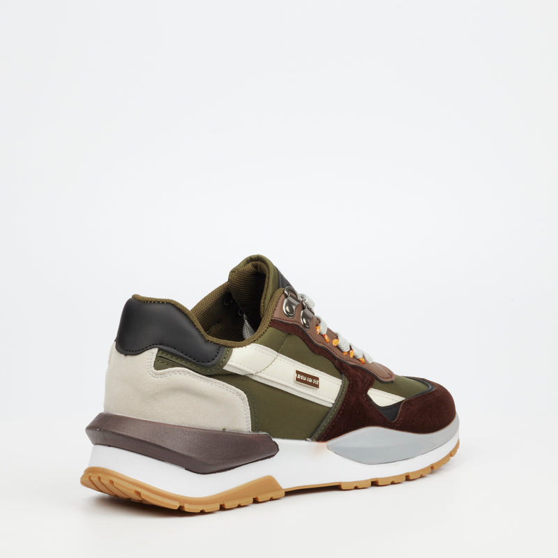 Urbanart Athene 1 Faux Nubuck / Nylon Sneaker - Olive footwear UBRT   