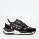 Urbanart Athene 1 Faux Nubuck/Nylon Sneaker - Black footwear UBRT