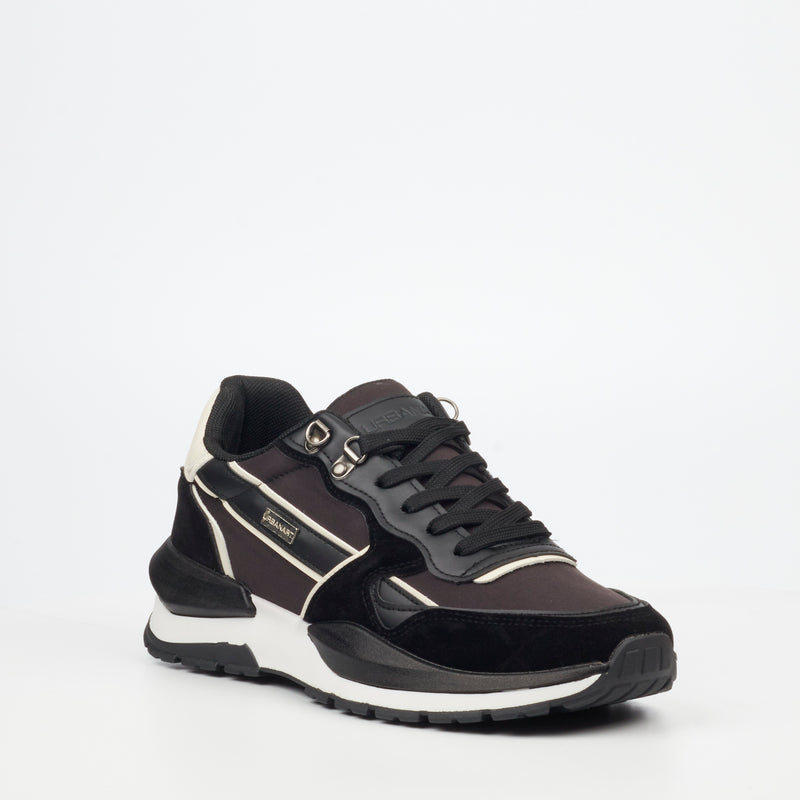Urbanart Athene 1 Faux Nubuck/Nylon Sneaker - Black