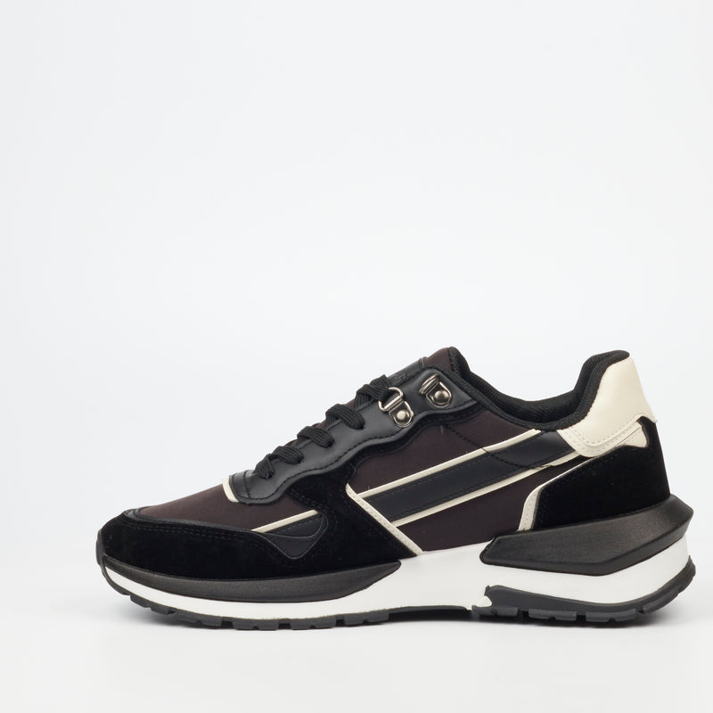 Urbanart Athene 1 Faux Nubuck/Nylon Sneaker - Black