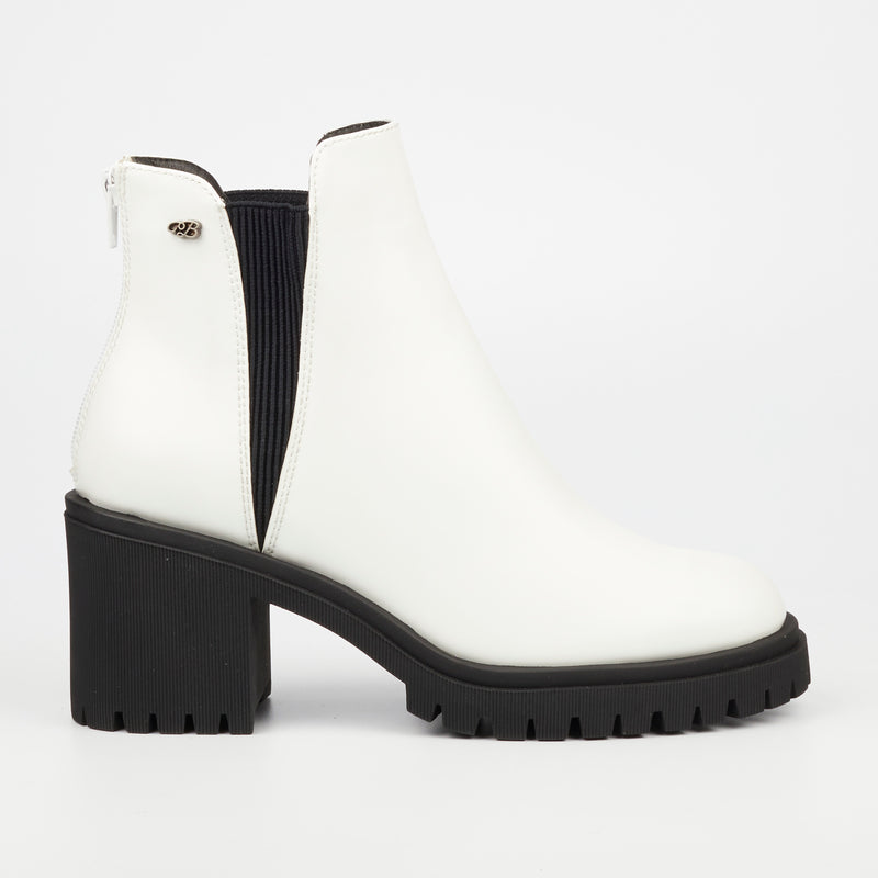 Miss Black Atlas 2 Ankle Boot - White footwear Miss Black   