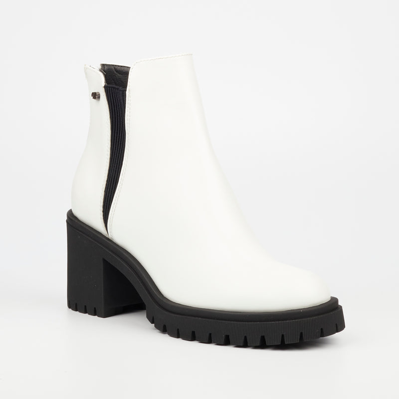 Miss Black Atlas 2 Ankle Boot - White footwear Miss Black   