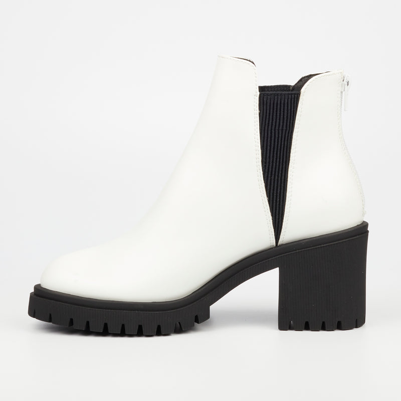 Miss Black Atlas 2 Ankle Boot - White footwear Miss Black   