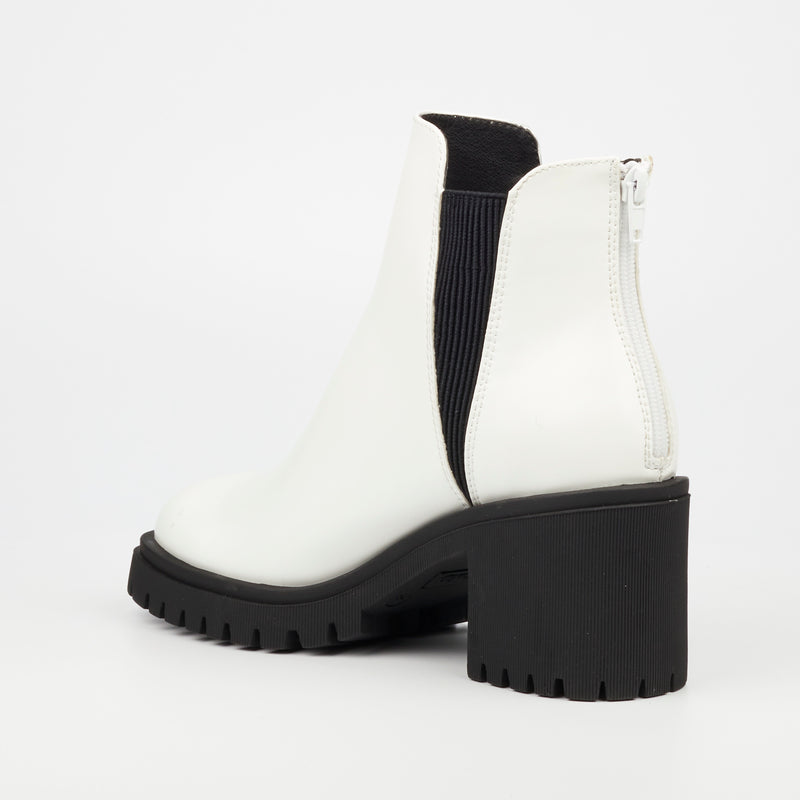 Miss Black Atlas 2 Ankle Boot - White footwear Miss Black   