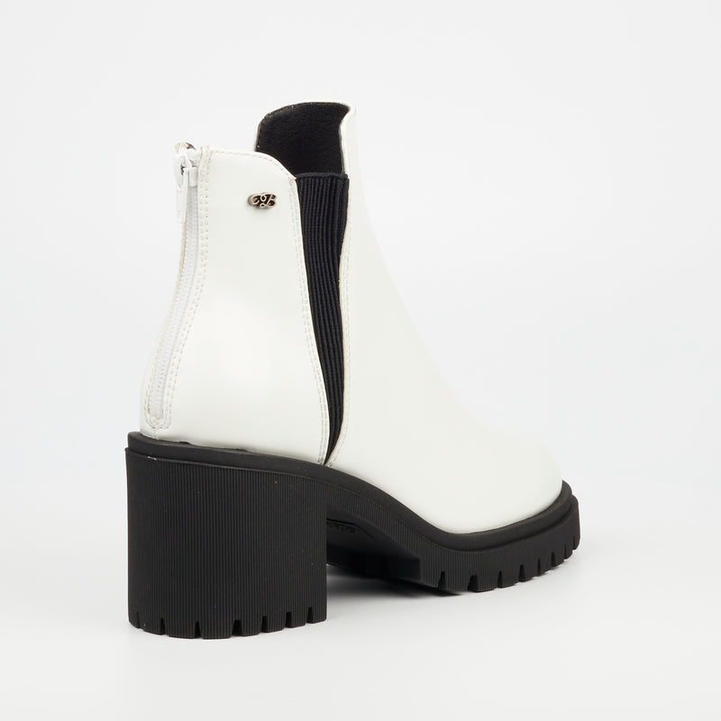 Miss Black Atlas 2 Ankle Boot - White footwear Miss Black   