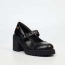 Miss Black Atlas 4 Block Heel - Black footwear Miss Black