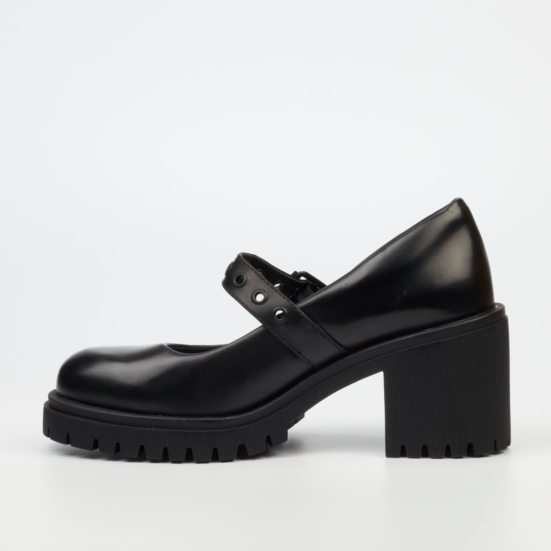 Miss Black Atlas 4 Block Heel - Black footwear Miss Black