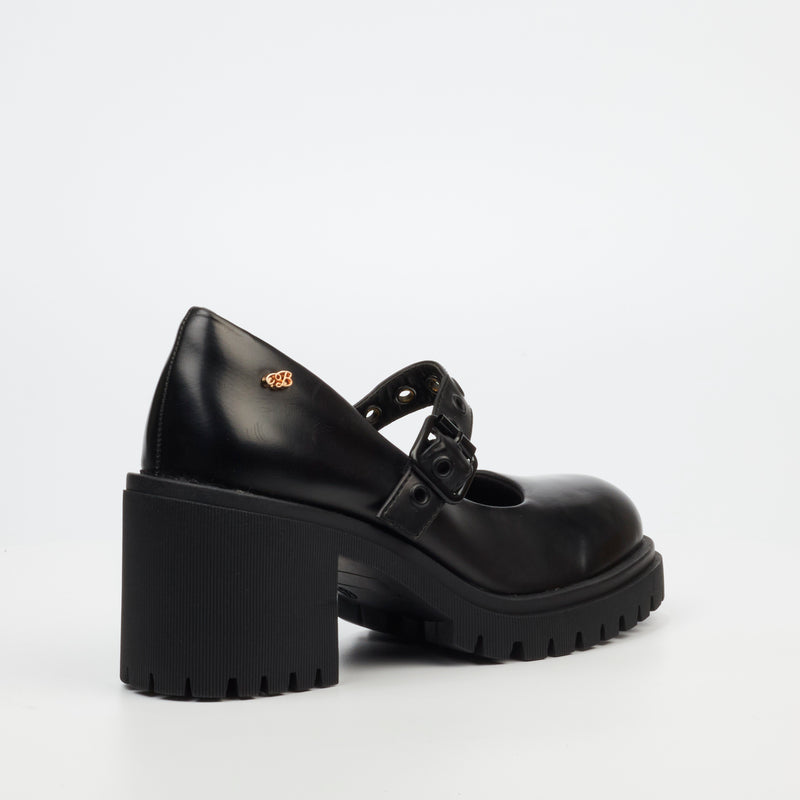 Miss Black Atlas 4 Block Heel - Black footwear Miss Black