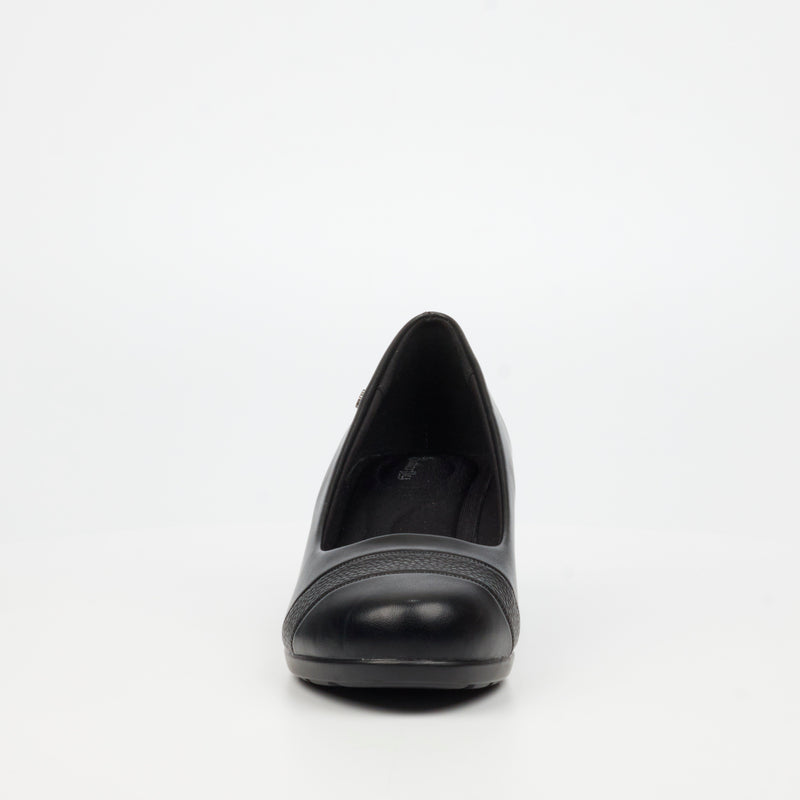 Butterfly Classics Aurora 1 Faux Leather Wedge - Black footwear Butterfly Classics