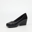 Butterfly Classics Aurora 1 Faux Leather Wedge - Black footwear Butterfly Classics