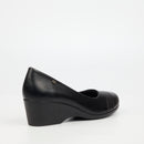 Butterfly Classics Aurora 1 Faux Leather Wedge - Black footwear Butterfly Classics