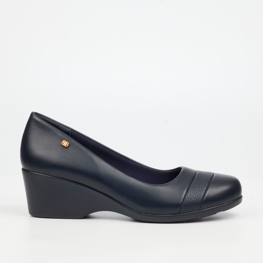 Butterfly Classics Aurora 1 Faux Leather Wedge - Navy footwear Butterfly Classics