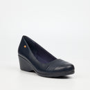 Butterfly Classics Aurora 1 Faux Leather Wedge - Navy footwear Butterfly Classics