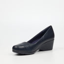 Butterfly Classics Aurora 1 Faux Leather Wedge - Navy footwear Butterfly Classics