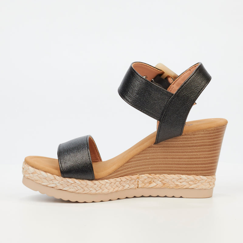 Butterfly Feet Avery 5 Wedge - Black footwear Butterfly Feet   