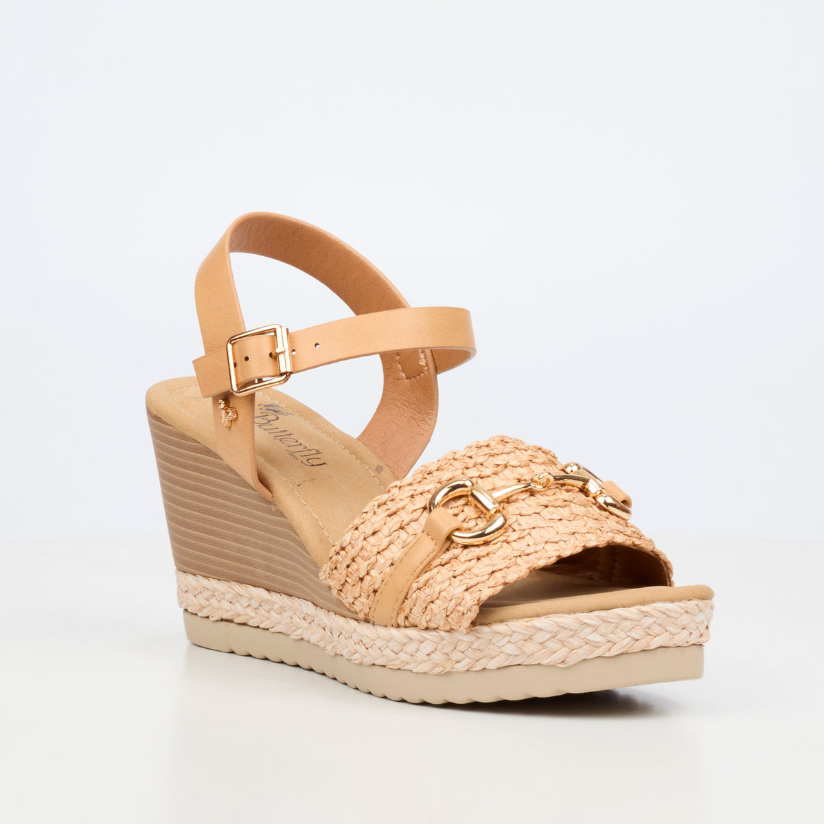 Butterfly Feet Avery 7  High Wedges - Beige