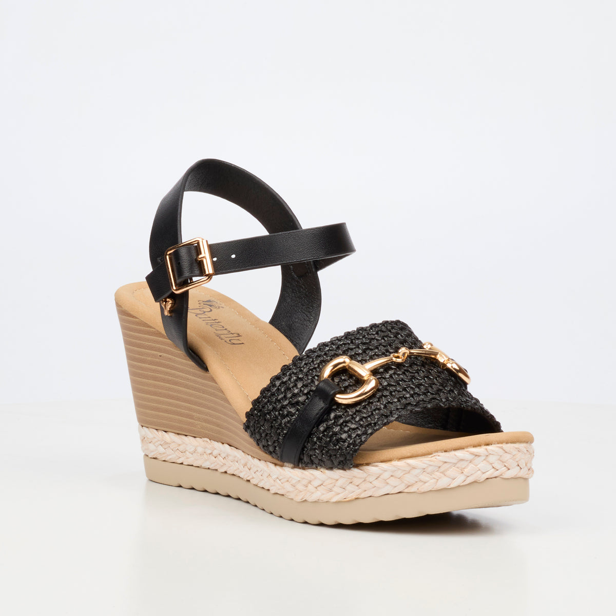 Butterfly Feet Avery 7 High Wedges -  Black