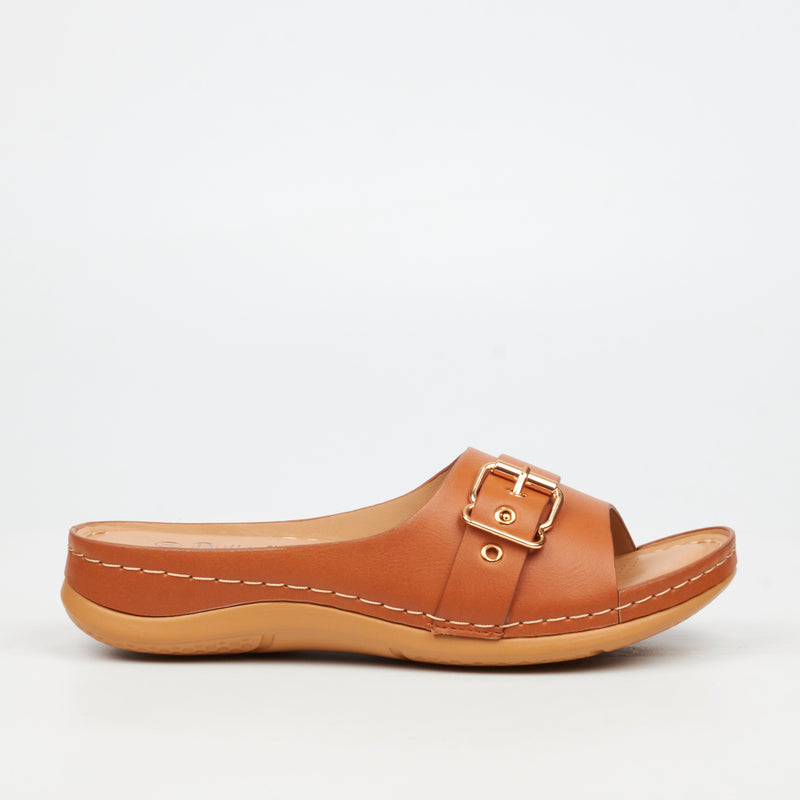 Butterfly Classics Avie 1 Flatform - Tan footwear Butterfly Classics