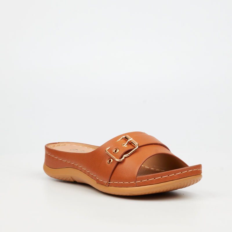 Butterfly Classics Avie 1 Flatform - Tan footwear Butterfly Classics