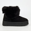 MIss Black Bae 1 Faux Suede Ankle Boot - Black footwear Miss Black