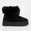 MIss Black Bae 1 Faux Suede Ankle Boot - Black footwear Miss Black