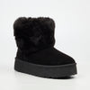 MIss Black Bae 1 Faux Suede Ankle Boot - Black footwear Miss Black