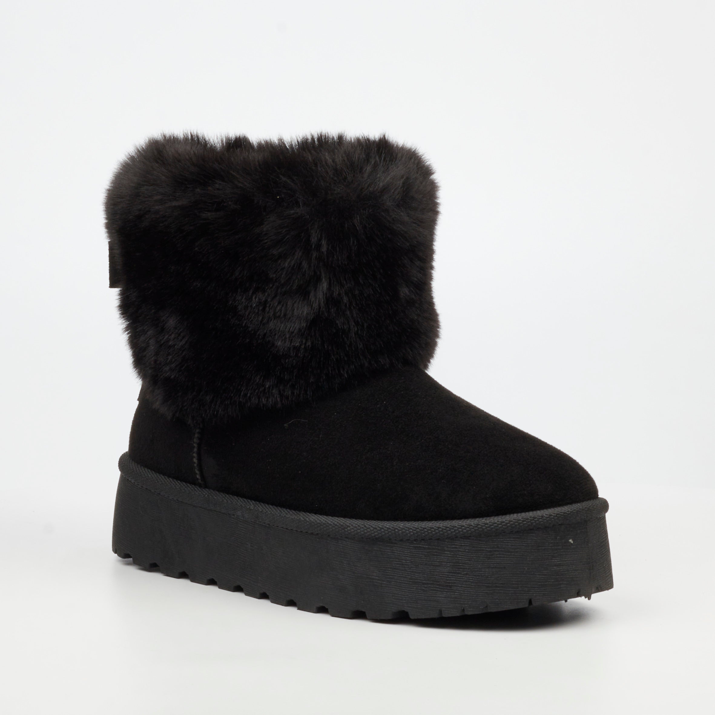 MIss Black Bae 1 Faux Suede Ankle Boot - Black footwear Miss Black