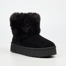 MIss Black Bae 1 Faux Suede Ankle Boot - Black footwear Miss Black