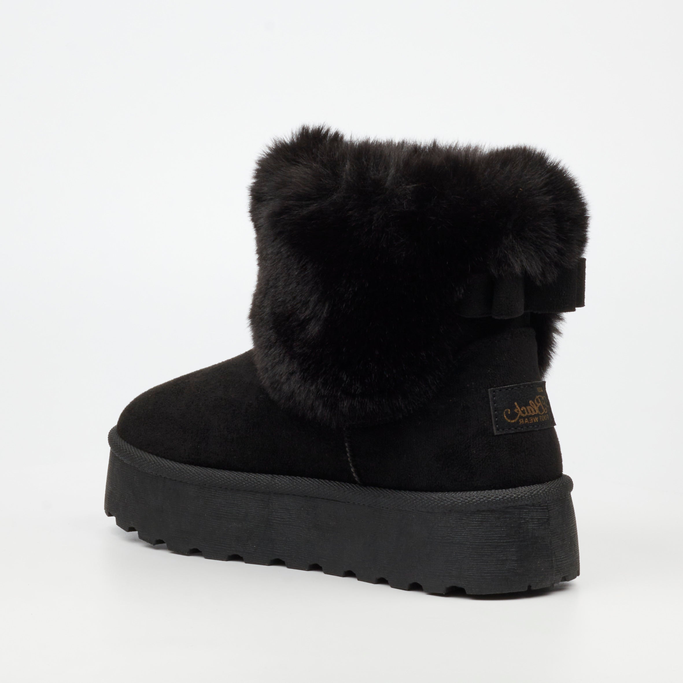 MIss Black Bae 1 Faux Suede Ankle Boot - Black footwear Miss Black