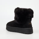 MIss Black Bae 1 Faux Suede Ankle Boot - Black footwear Miss Black